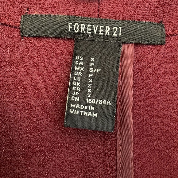 Forever 21 Burgundy Blazer - Picture 3 of 3